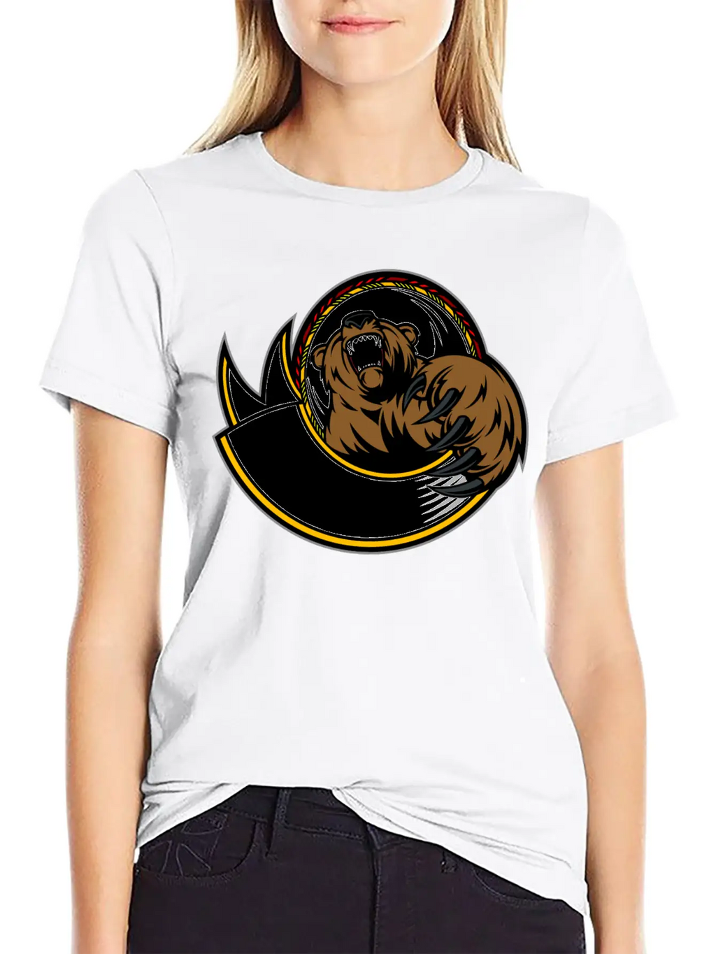 Wild_bear Unisex Short Sleeve Soft Cotton T-Shirt – Casual Everyday Wear