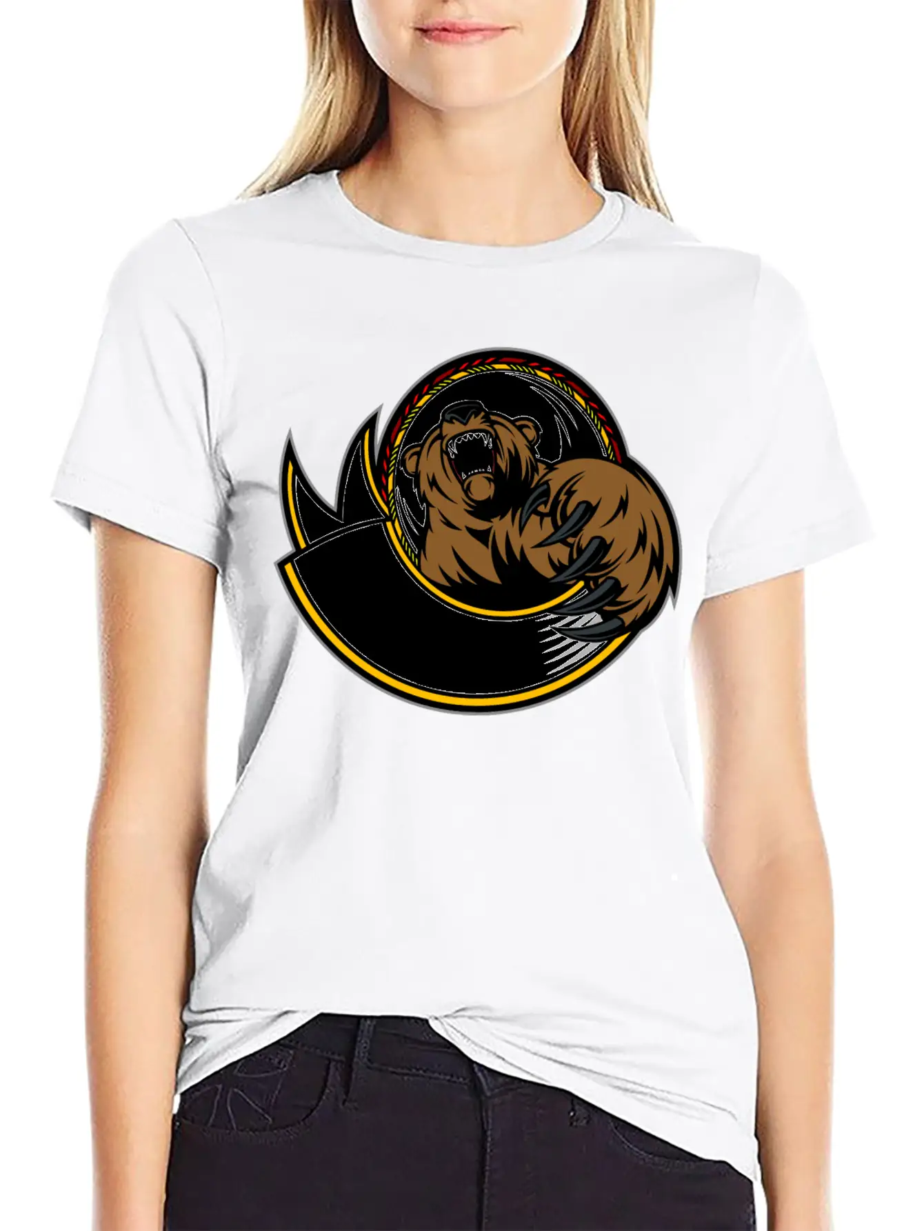 Wild_bear Unisex Short Sleeve Soft Cotton T-Shirt – Casual Everyday Wear