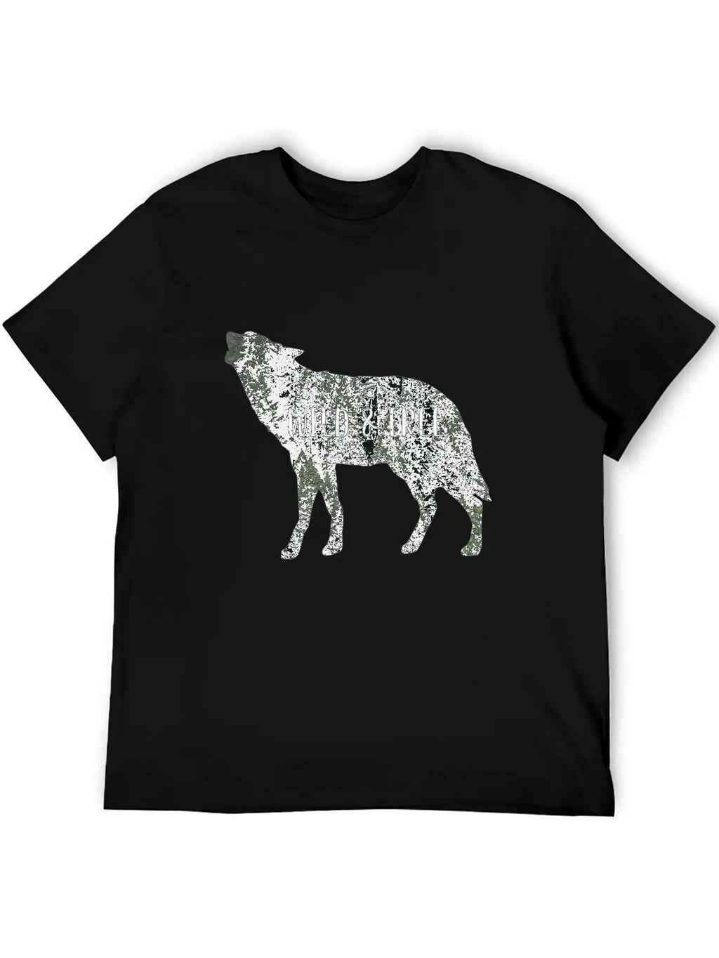 Wild & Free Wolf Casual Graphic T-Shirt – Simple And Comfortable Daily Wear