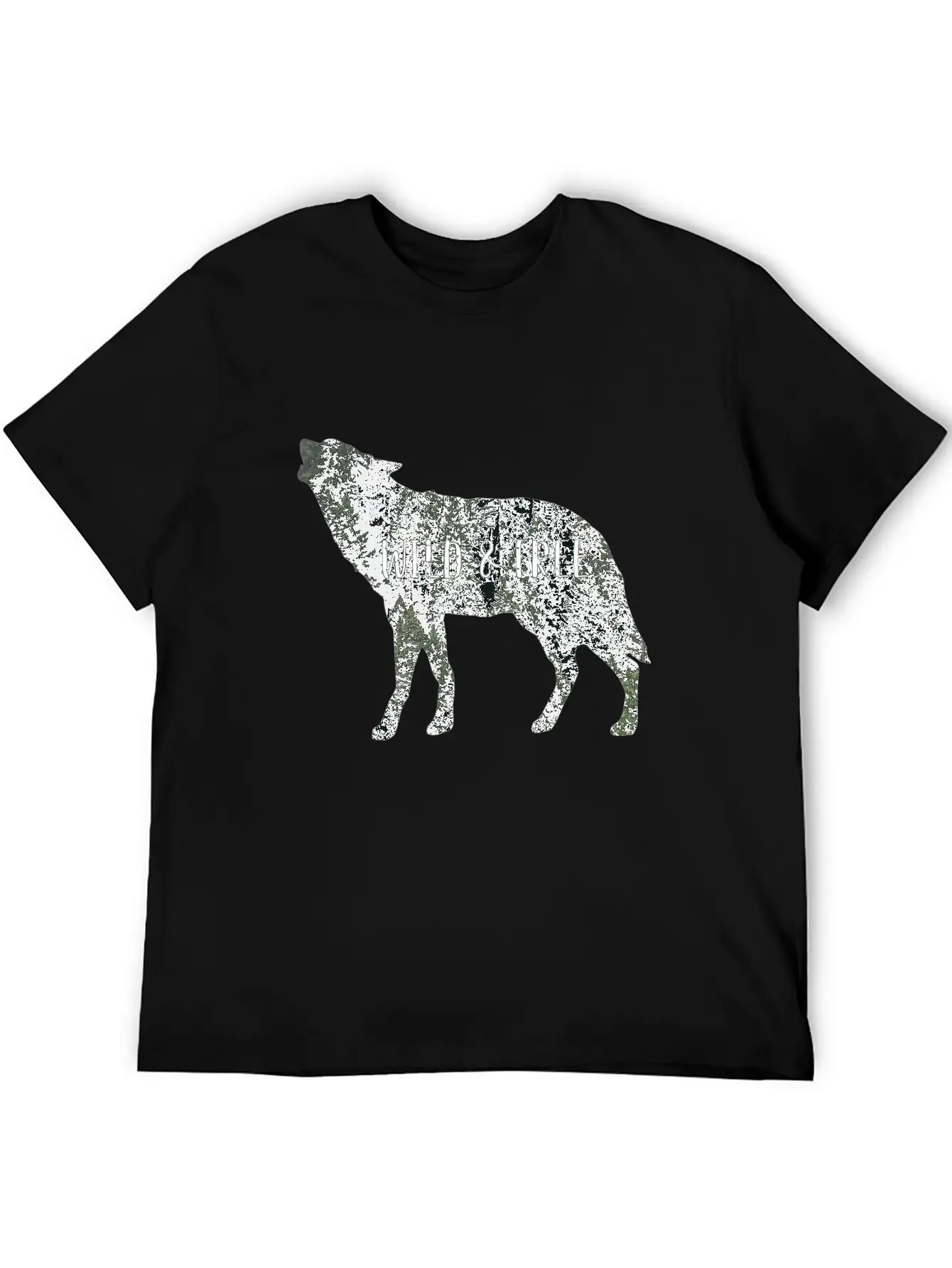Wild & Free Wolf Casual Graphic T-Shirt – Simple And Comfortable Daily Wear