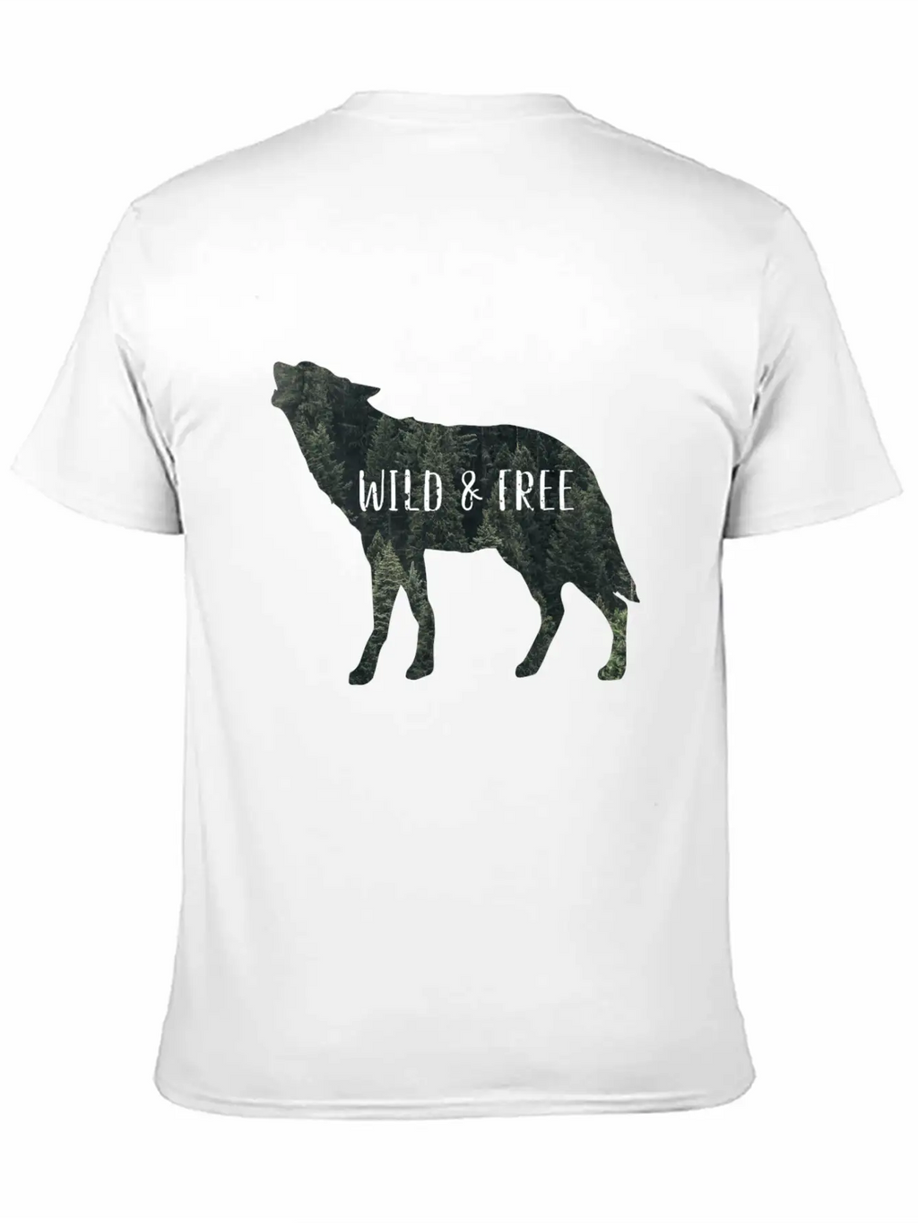 Wild & Free Wolf Casual Graphic T-Shirt – Simple And Comfortable Daily Wear
