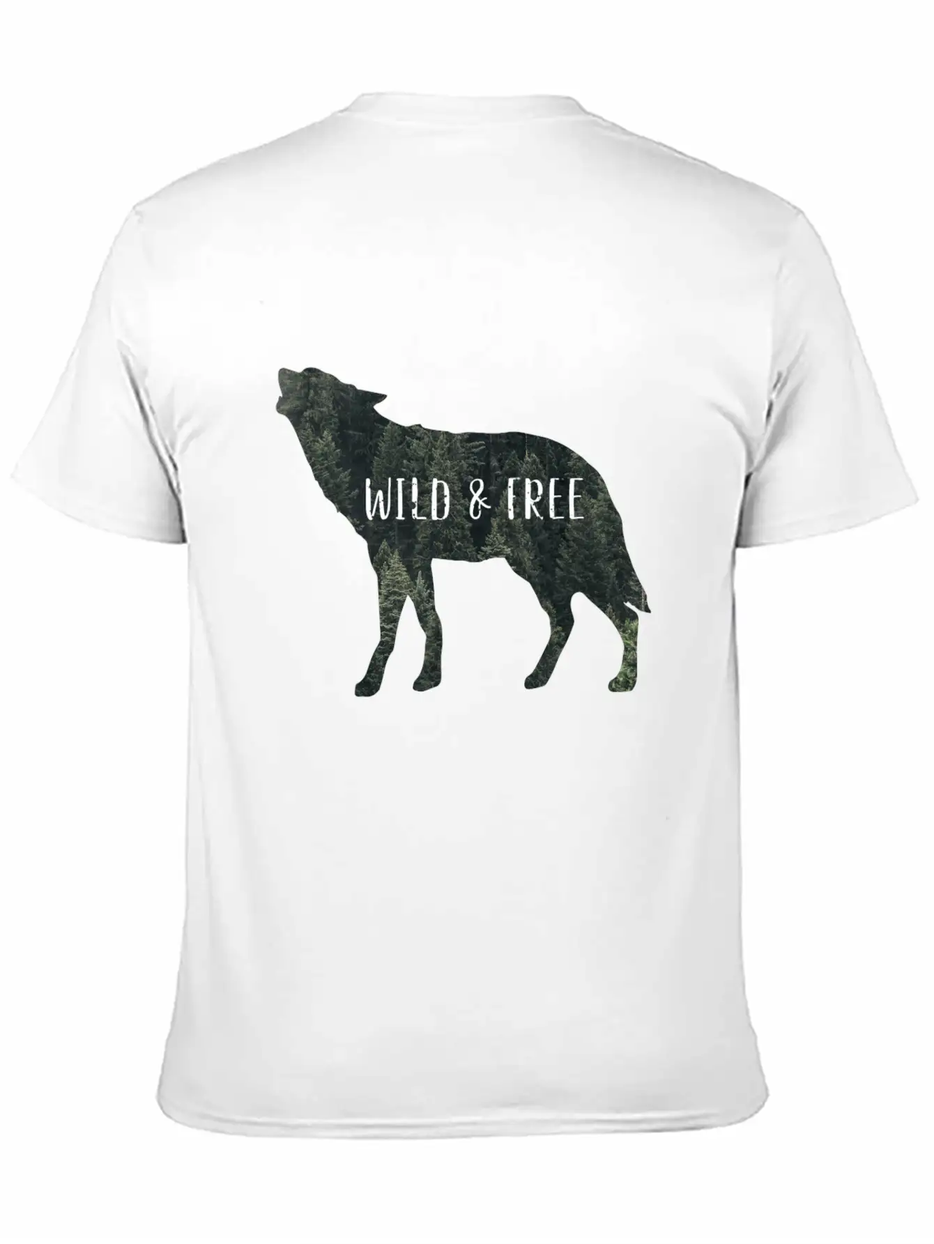 Wild & Free Wolf Casual Graphic T-Shirt – Simple And Comfortable Daily Wear