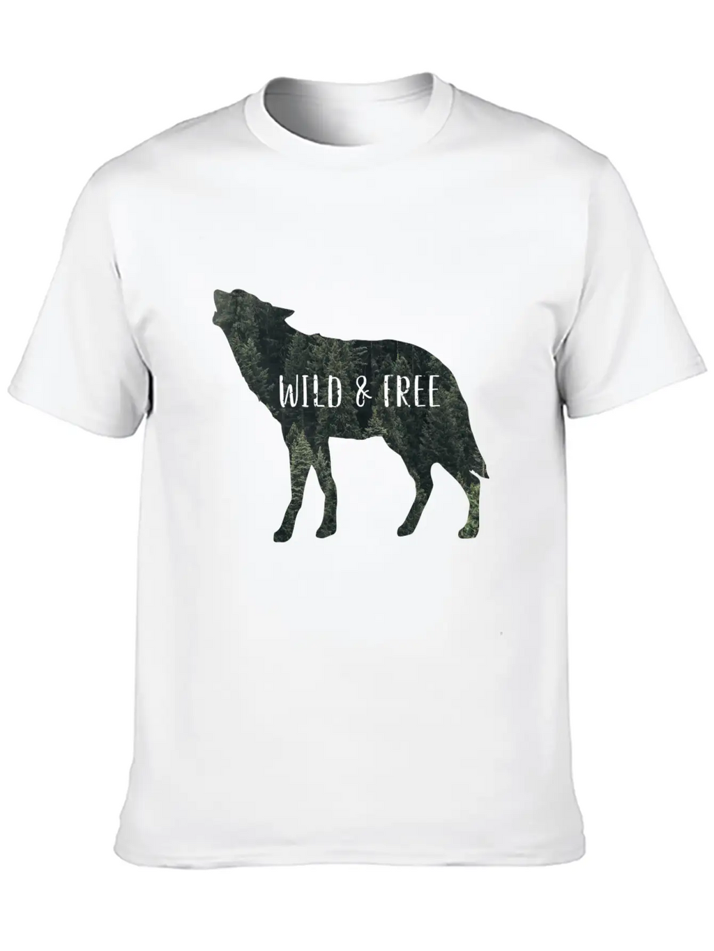 Wild & Free Wolf Casual Graphic T-Shirt – Simple And Comfortable Daily Wear