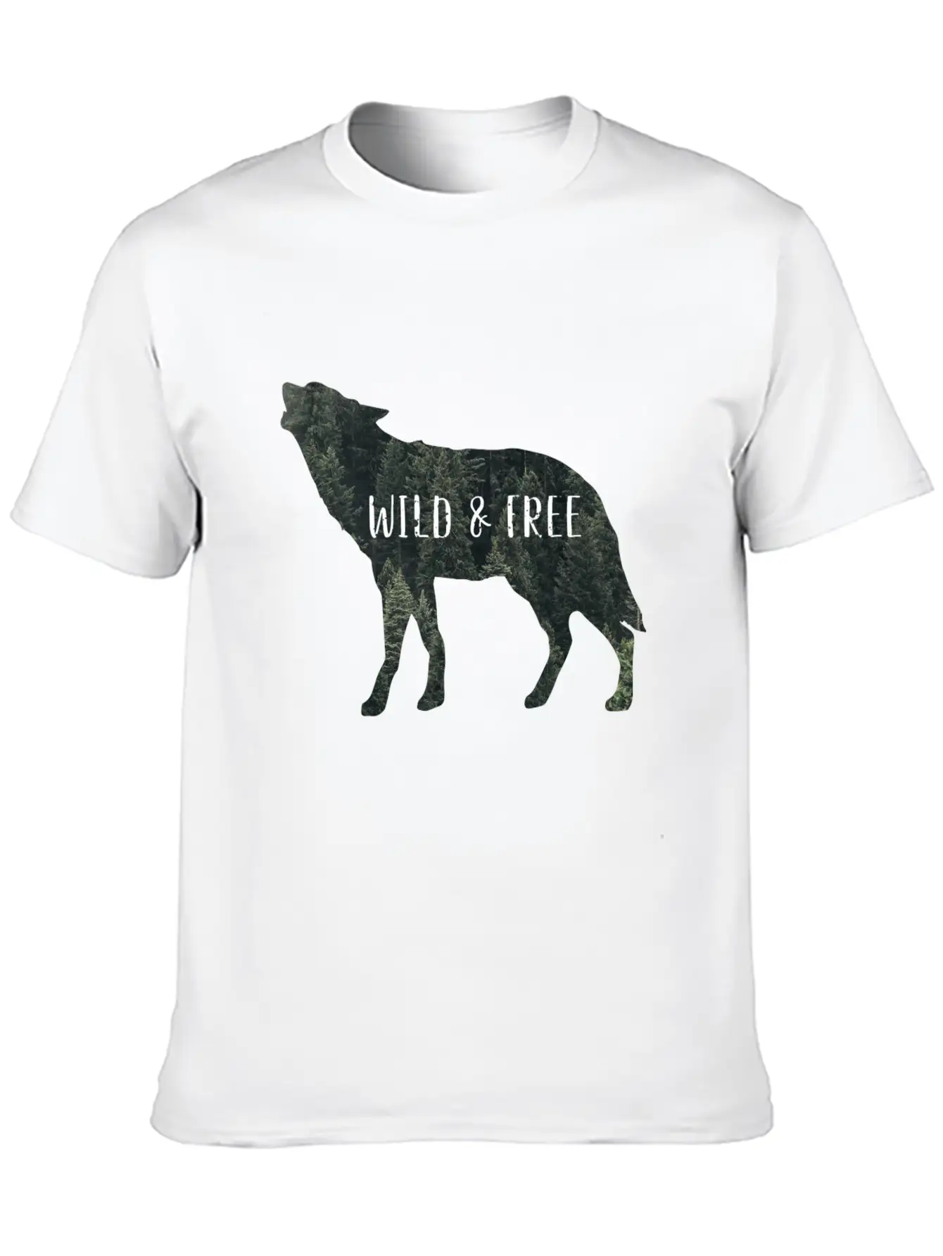 Wild & Free Wolf Casual Graphic T-Shirt – Simple And Comfortable Daily Wear