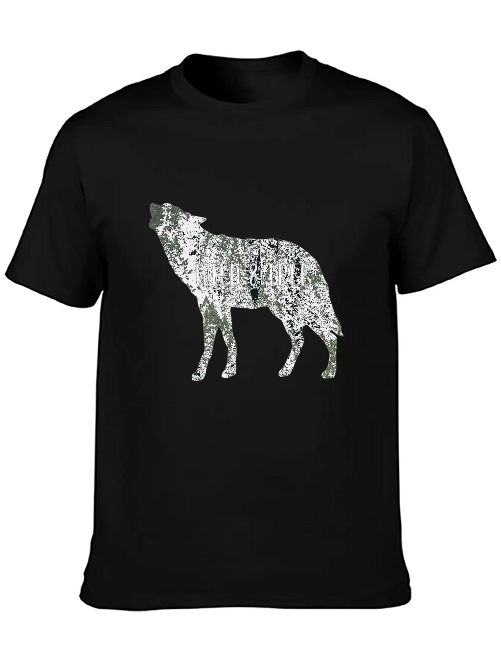 Wild & Free Wolf Casual Graphic T-Shirt – Simple And Comfortable Daily Wear