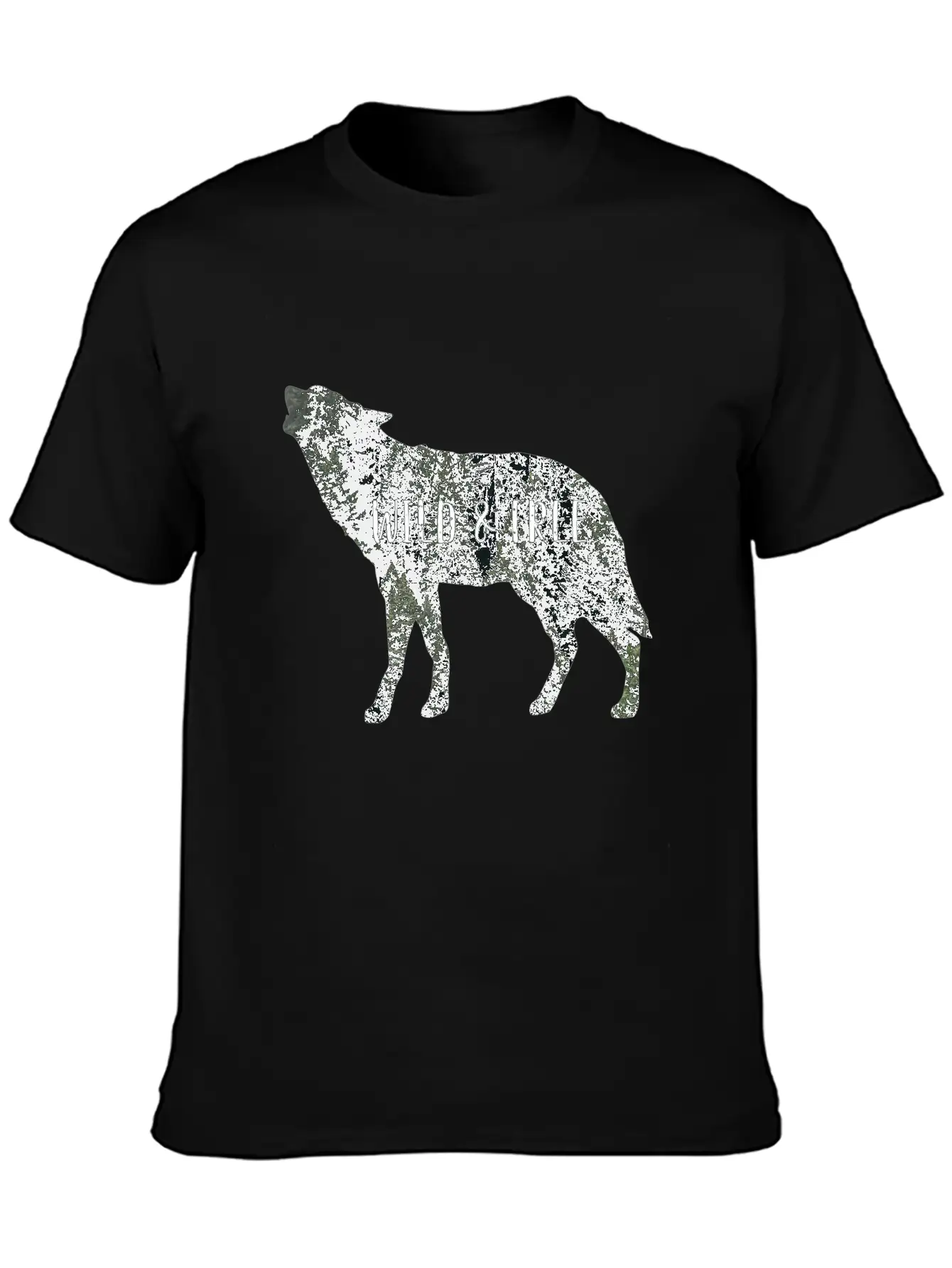Wild & Free Wolf Casual Graphic T-Shirt – Simple And Comfortable Daily Wear