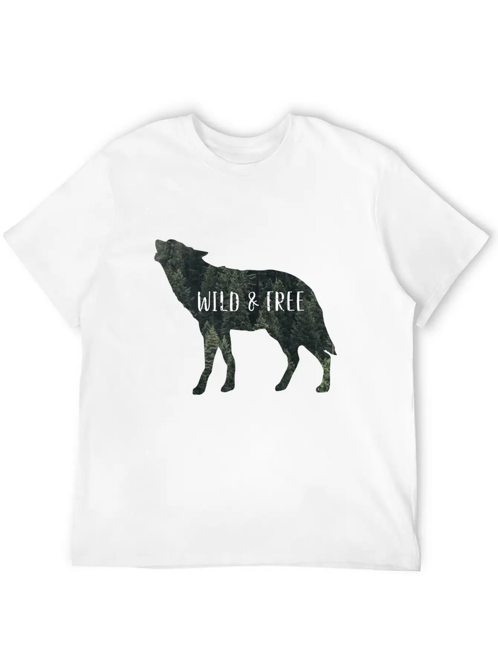 Wild & Free Wolf Casual Graphic T-Shirt – Simple And Comfortable Daily Wear