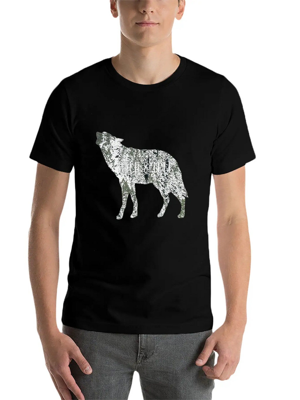Wild & Free Wolf Casual Graphic T-Shirt – Simple And Comfortable Daily Wear