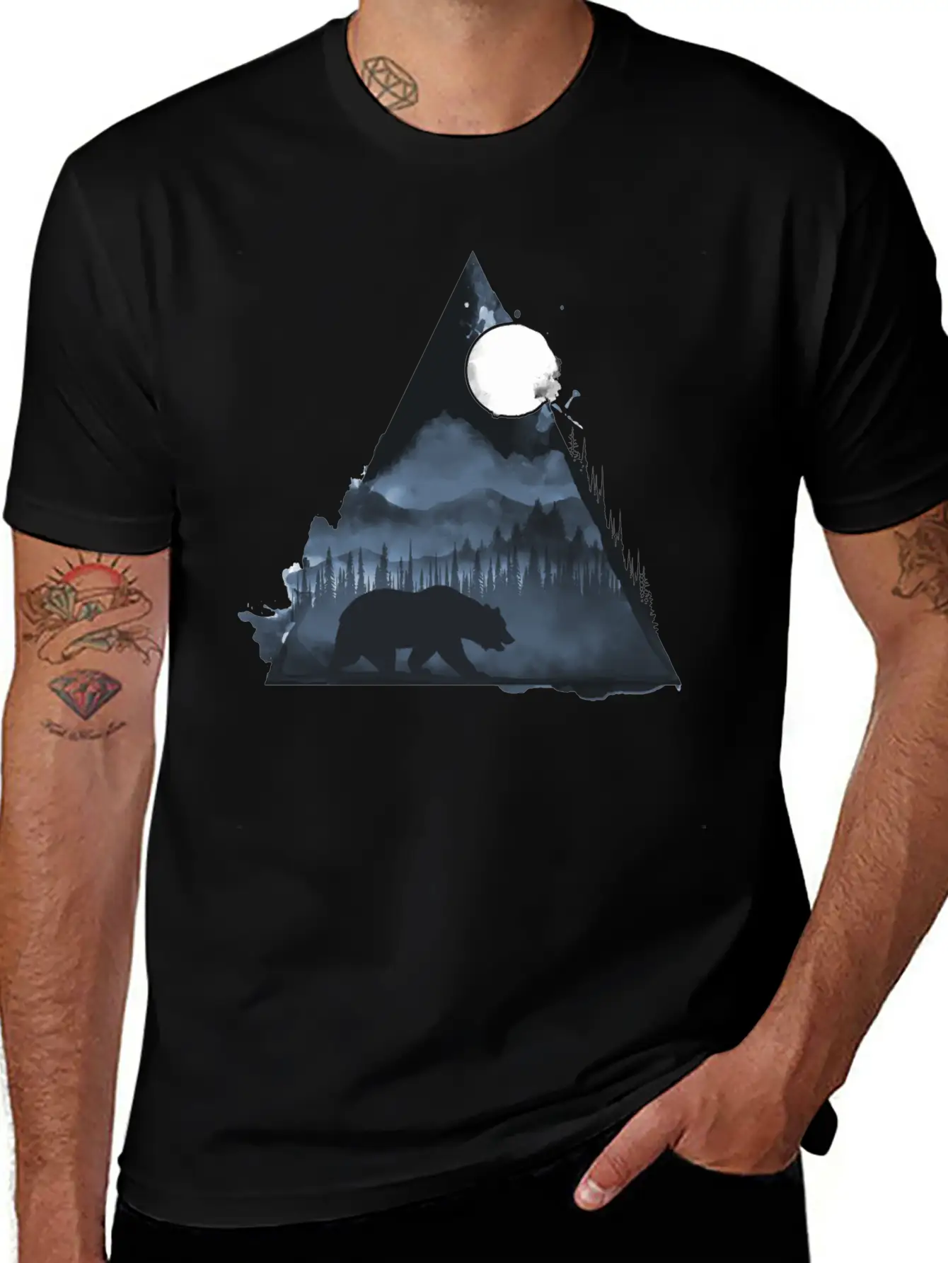 Wild Geometry Unisex Short Sleeve Soft Cotton T-Shirt – Casual Everyday Wear