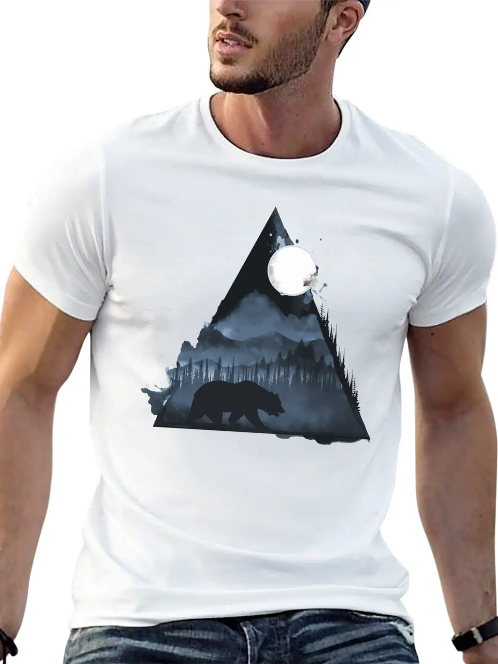 Wild Geometry Unisex Short Sleeve Soft Cotton T-Shirt – Casual Everyday Wear