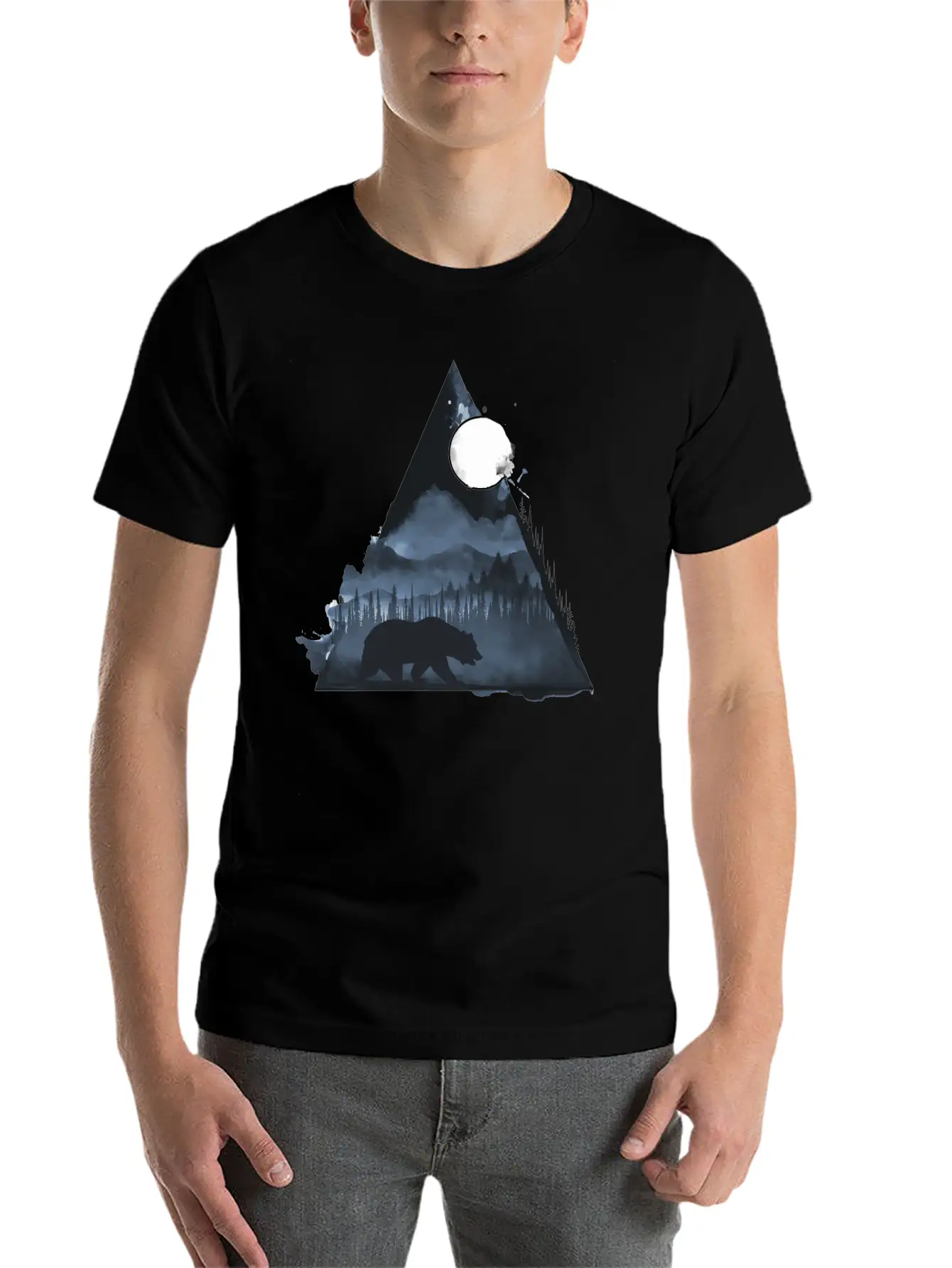 Wild Geometry Unisex Short Sleeve Soft Cotton T-Shirt – Casual Everyday Wear