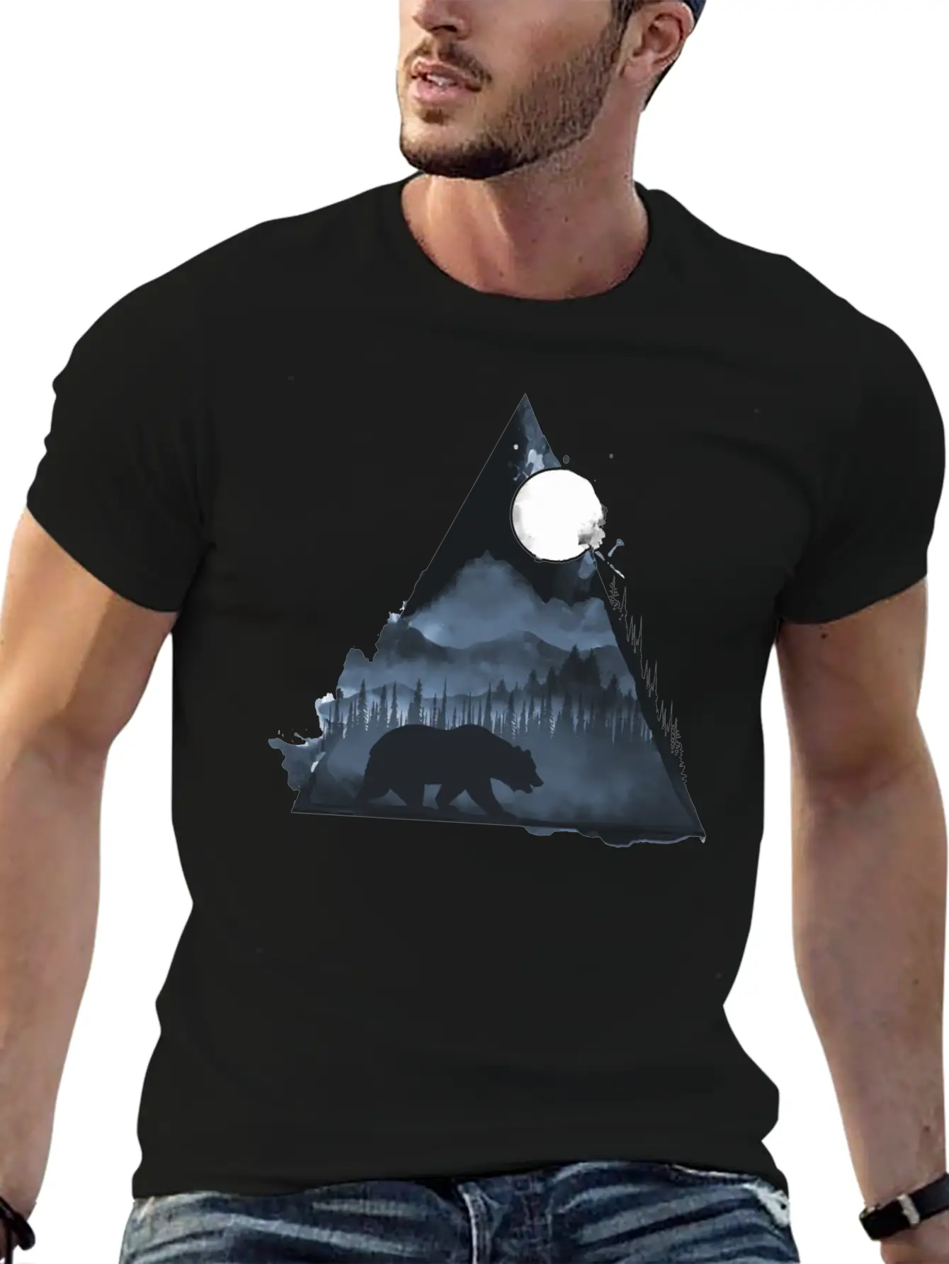 Wild Geometry Unisex Short Sleeve Soft Cotton T-Shirt – Casual Everyday Wear
