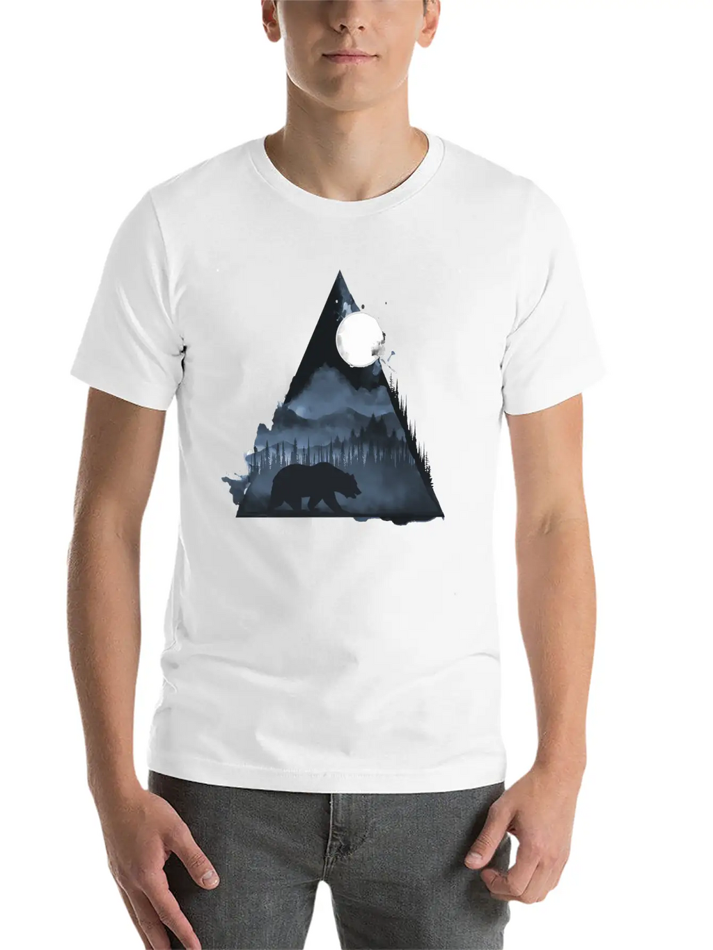 Wild Geometry Unisex Short Sleeve Soft Cotton T-Shirt – Casual Everyday Wear
