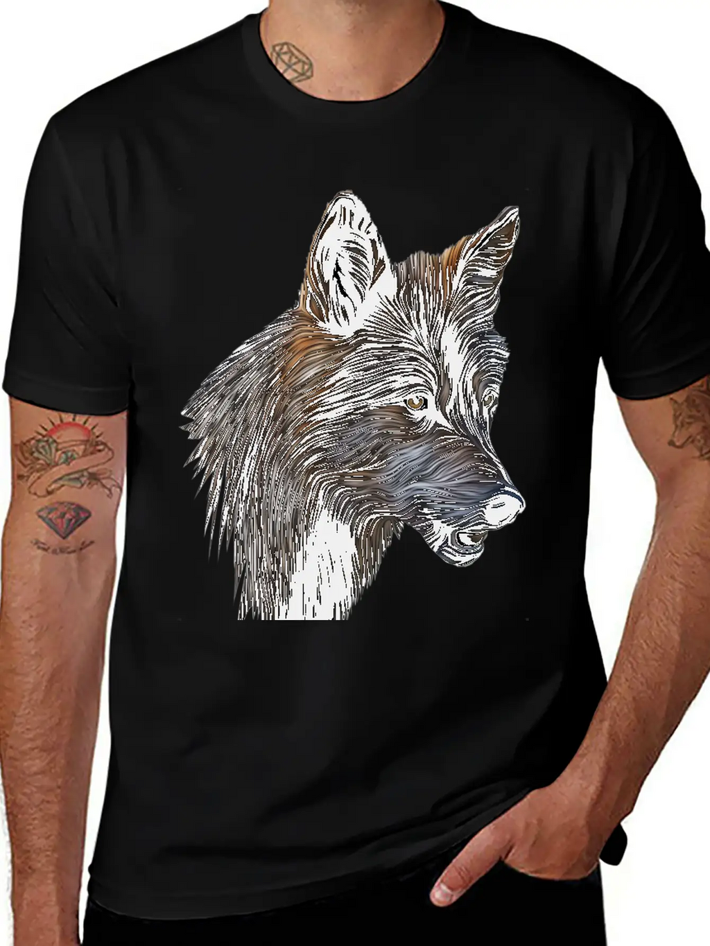 Wild Wolf Casual Graphic T-Shirt – Simple And Comfortable Daily Wear