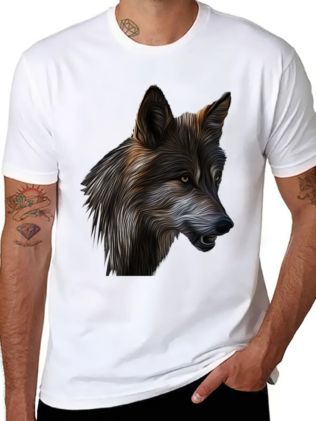 Wild Wolf Casual Graphic T-Shirt – Simple And Comfortable Daily Wear