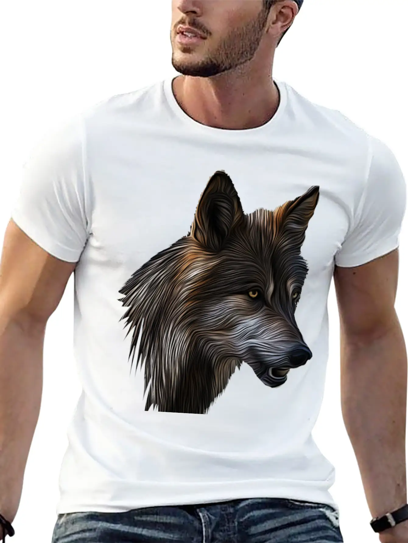Wild Wolf Casual Graphic T-Shirt – Simple And Comfortable Daily Wear