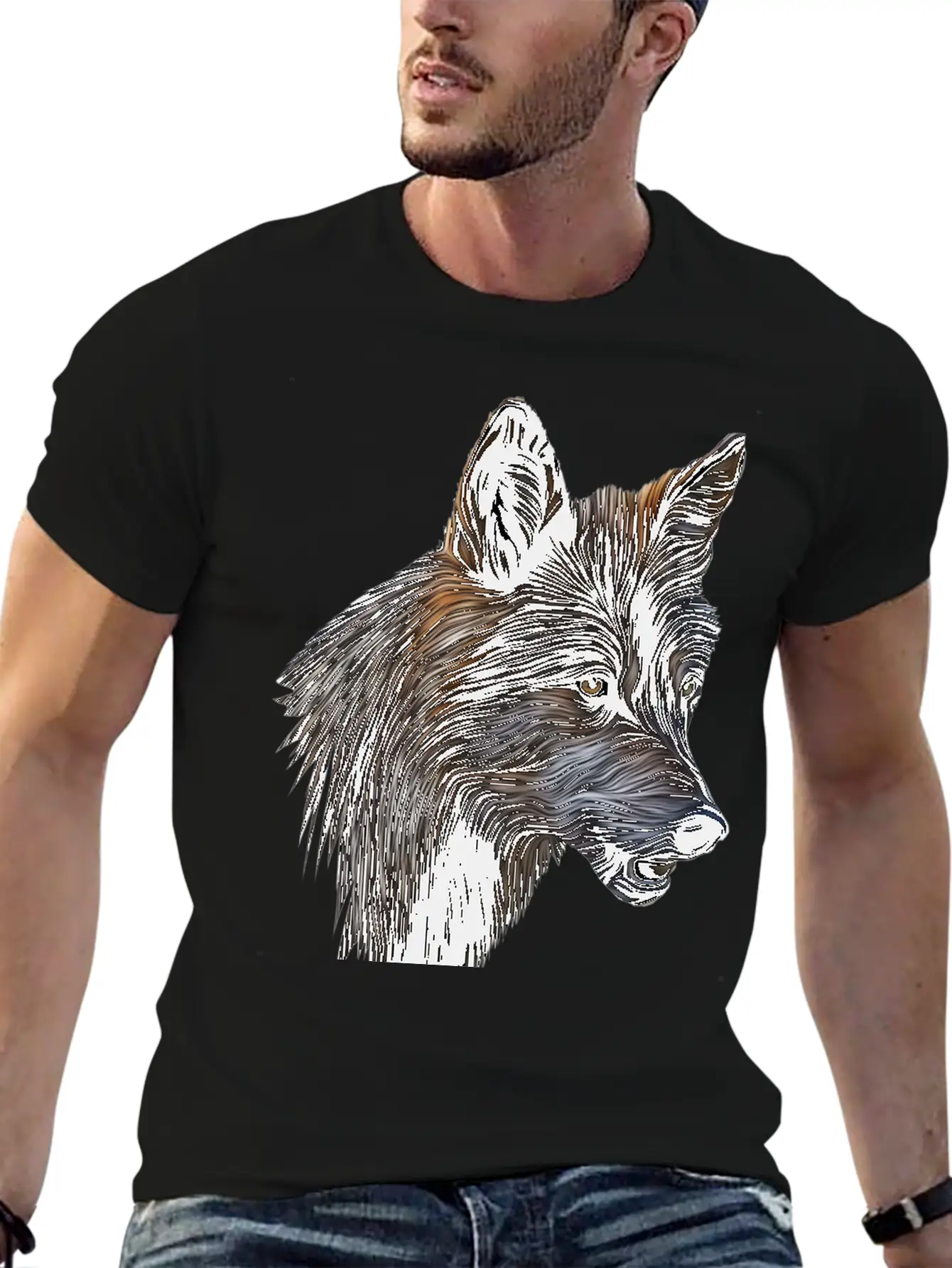 Wild Wolf Casual Graphic T-Shirt – Simple And Comfortable Daily Wear