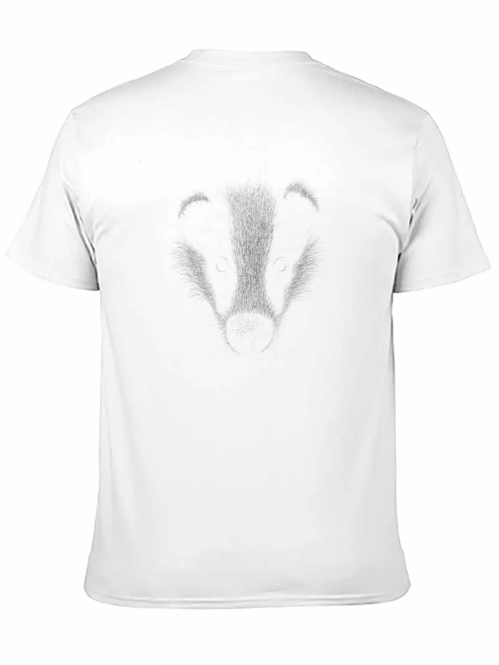 WildLife Sketch-Art Badger Pencil Drawing Stylish Everyday T-Shirt – Unisex Basic Cotton Tee