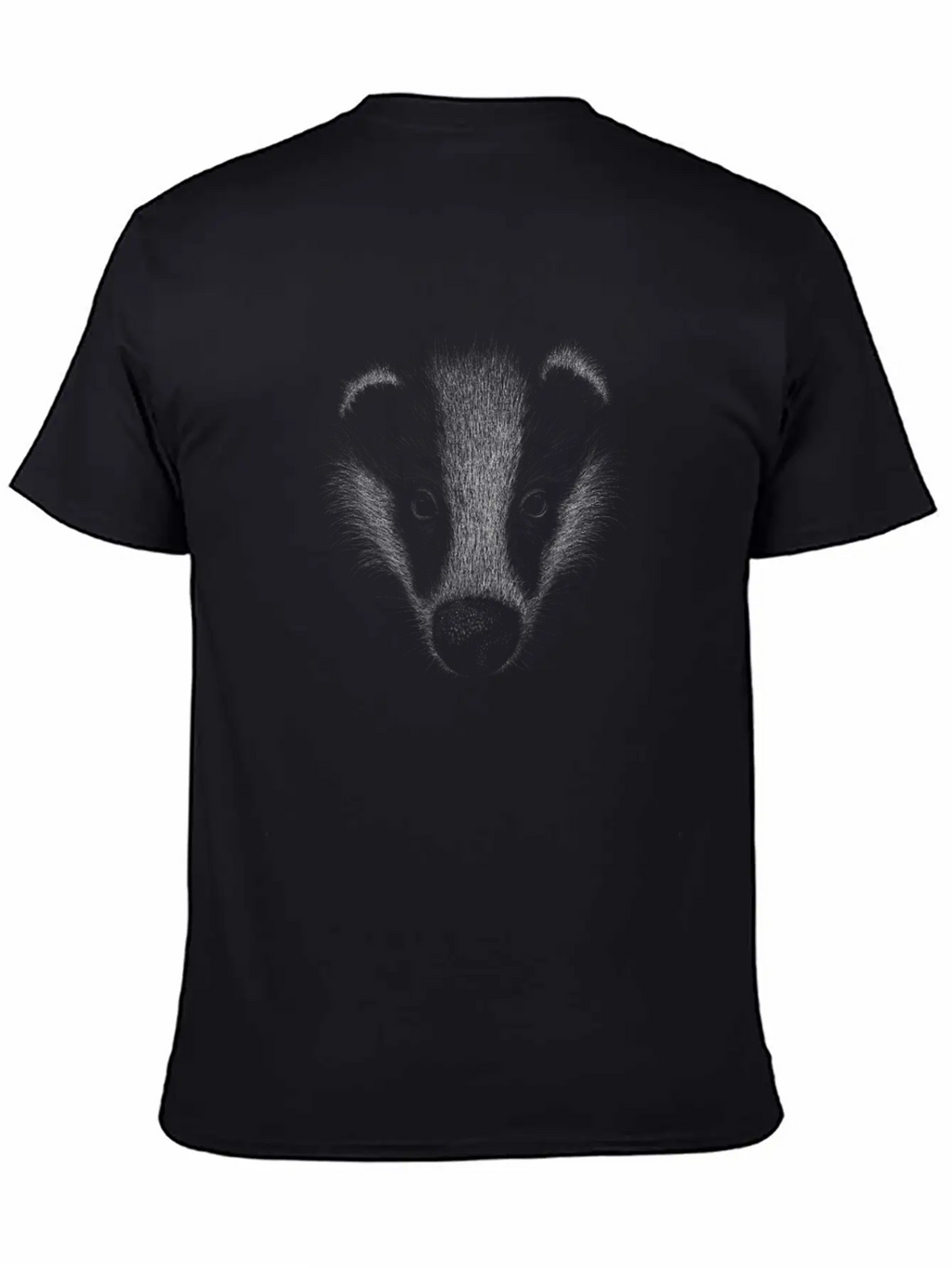 WildLife Sketch-Art Badger Pencil Drawing Stylish Everyday T-Shirt – Unisex Basic Cotton Tee