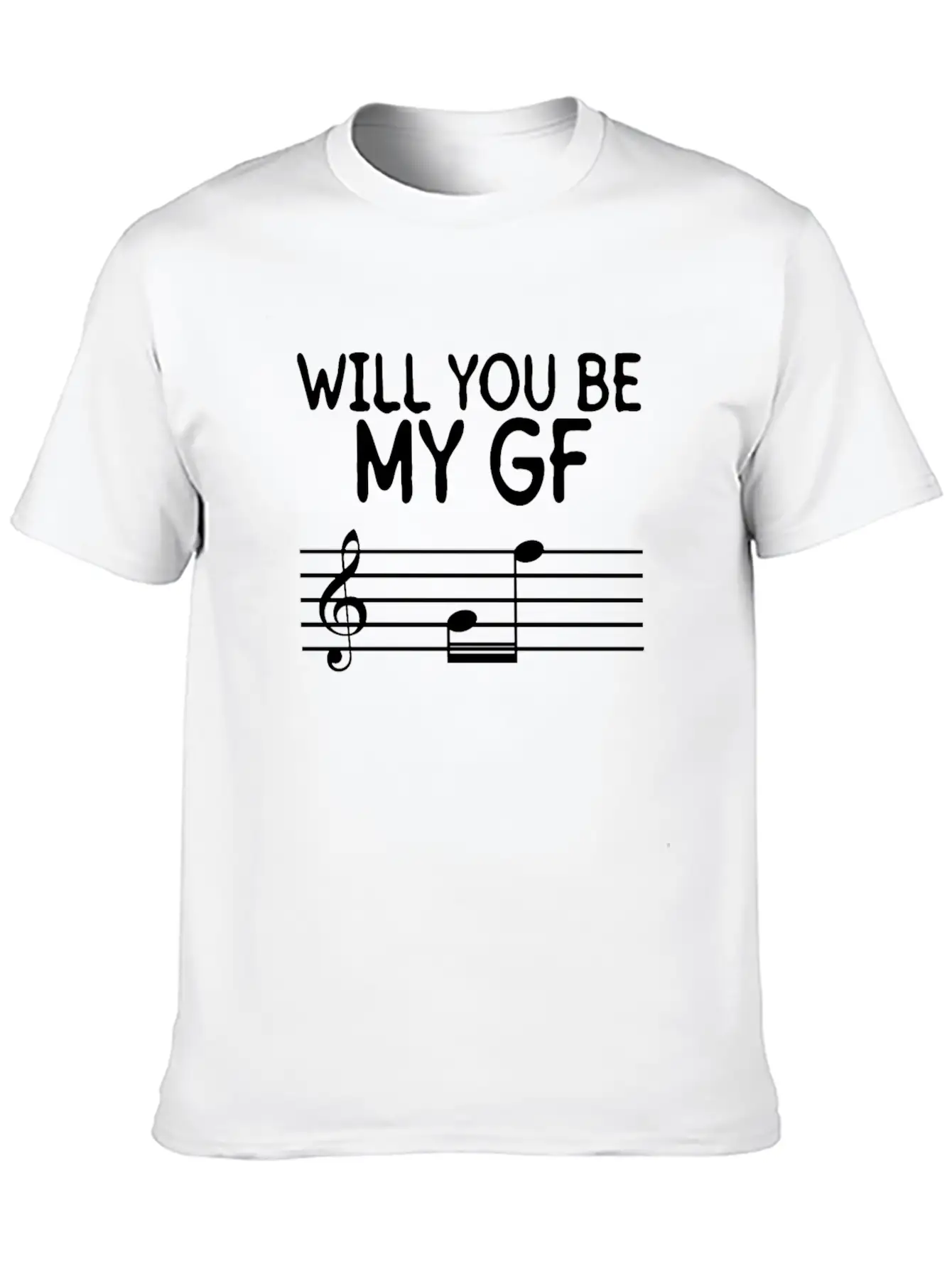 Will You Be My Gf - Piano Pianist Piano Player Stylish Everyday T-Shirt – Unisex Basic Cotton Tee