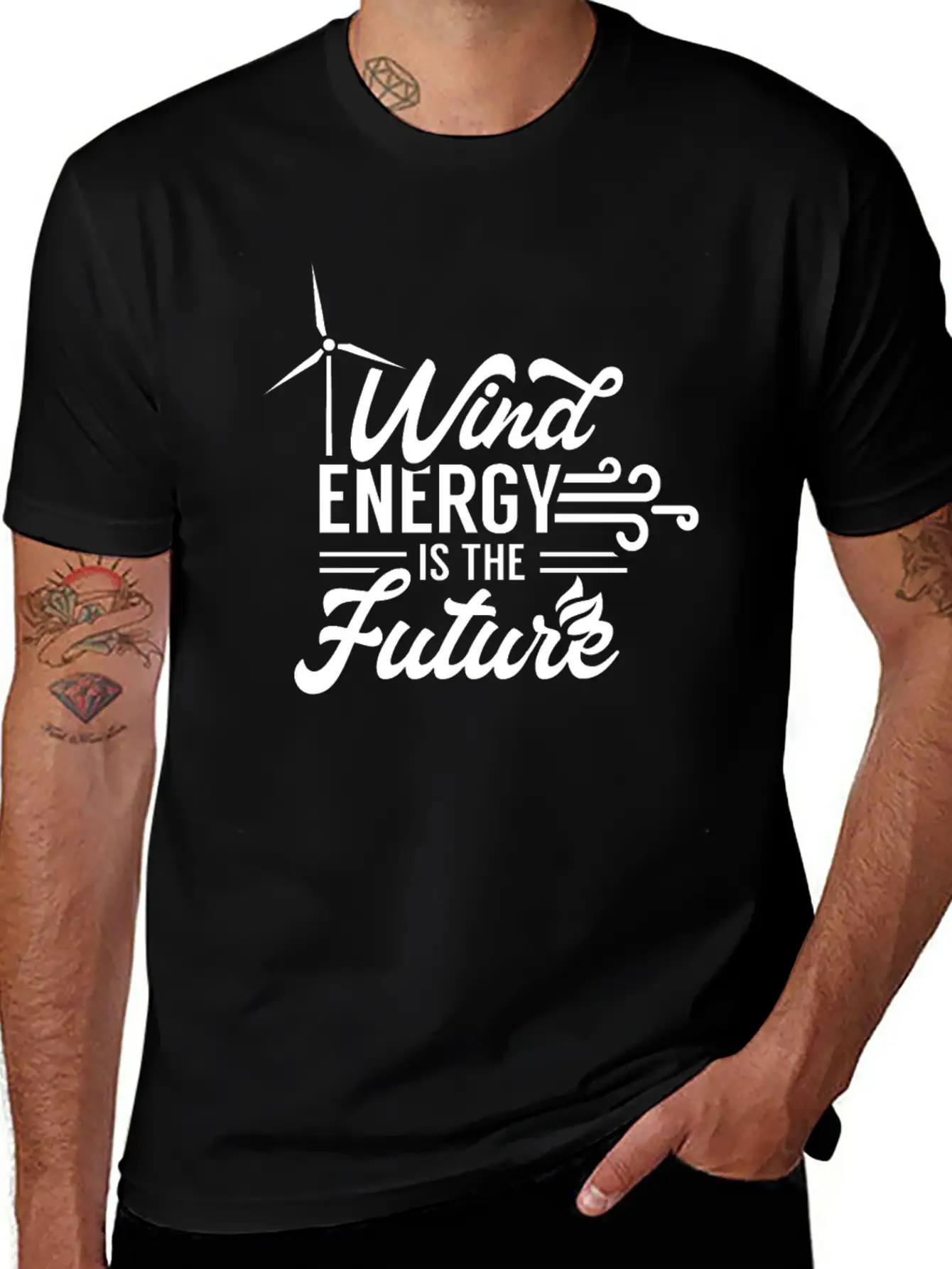 Wind Energy Is The Future Power Windmill Stylish Everyday T-Shirt – Unisex Basic Cotton Tee