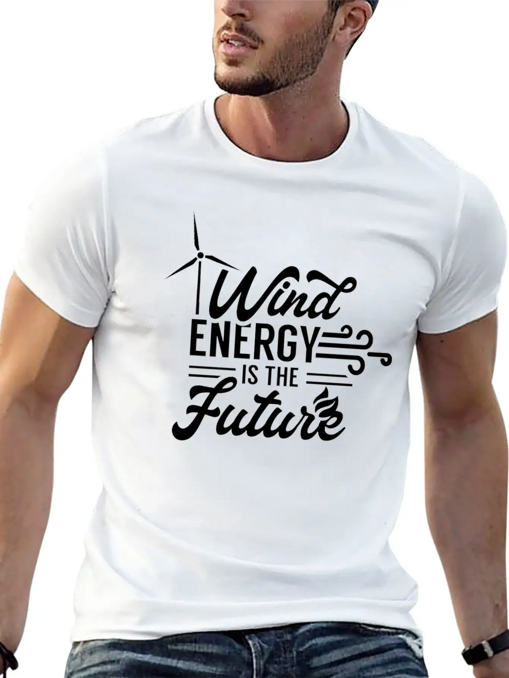 Wind Energy Is The Future Power Windmill Stylish Everyday T-Shirt – Unisex Basic Cotton Tee