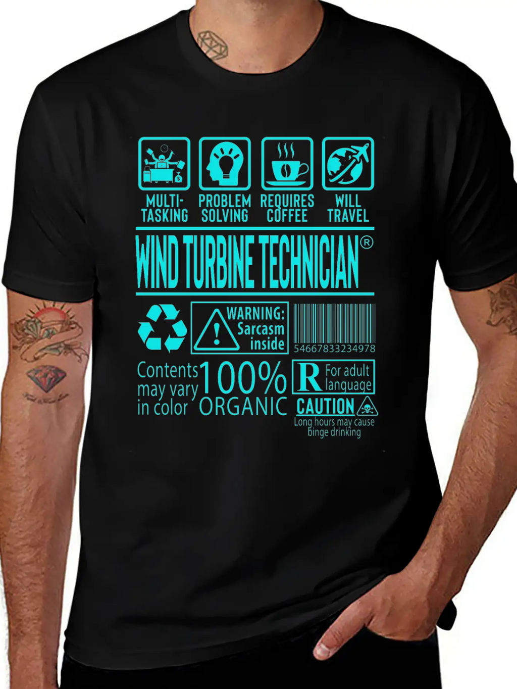 Wind Turbine Technician Gift Unisex Casual T-Shirt – Clean Design For Daily Comfort