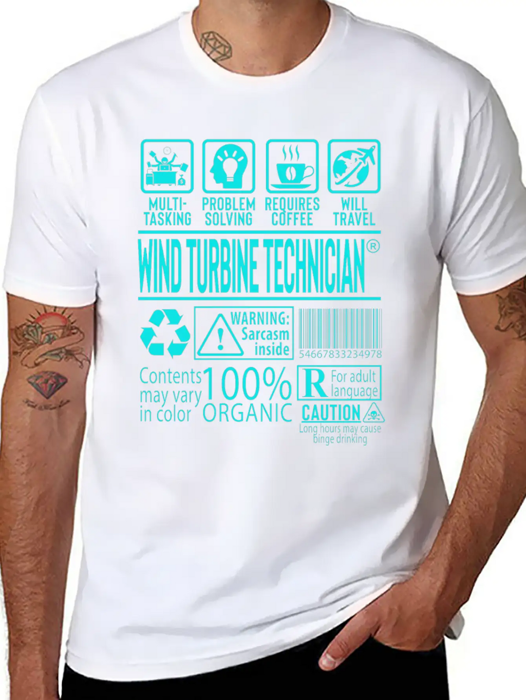 Wind Turbine Technician Gift Unisex Casual T-Shirt – Clean Design For Daily Comfort