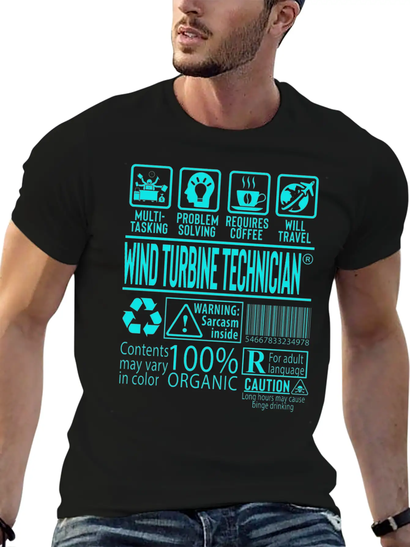 Wind Turbine Technician Gift Unisex Casual T-Shirt – Clean Design For Daily Comfort
