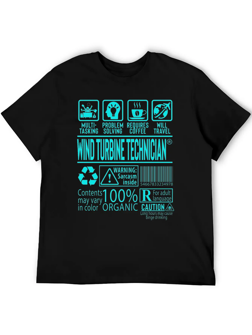 Wind Turbine Technician Gift Unisex Casual T-Shirt – Clean Design For Daily Comfort