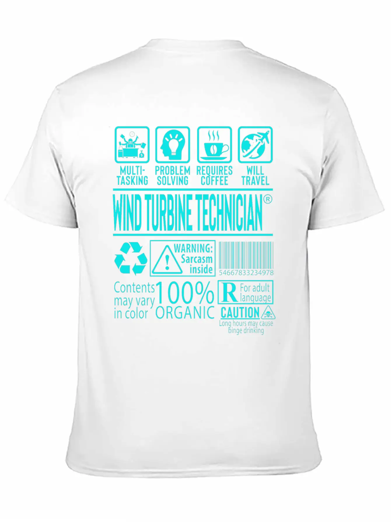 Wind Turbine Technician Gift Unisex Casual T-Shirt – Clean Design For Daily Comfort