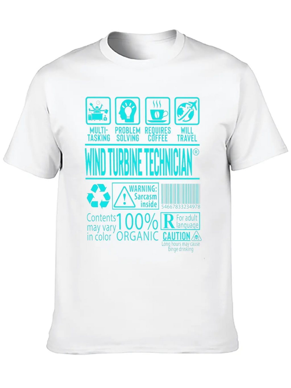 Wind Turbine Technician Gift Unisex Casual T-Shirt – Clean Design For Daily Comfort