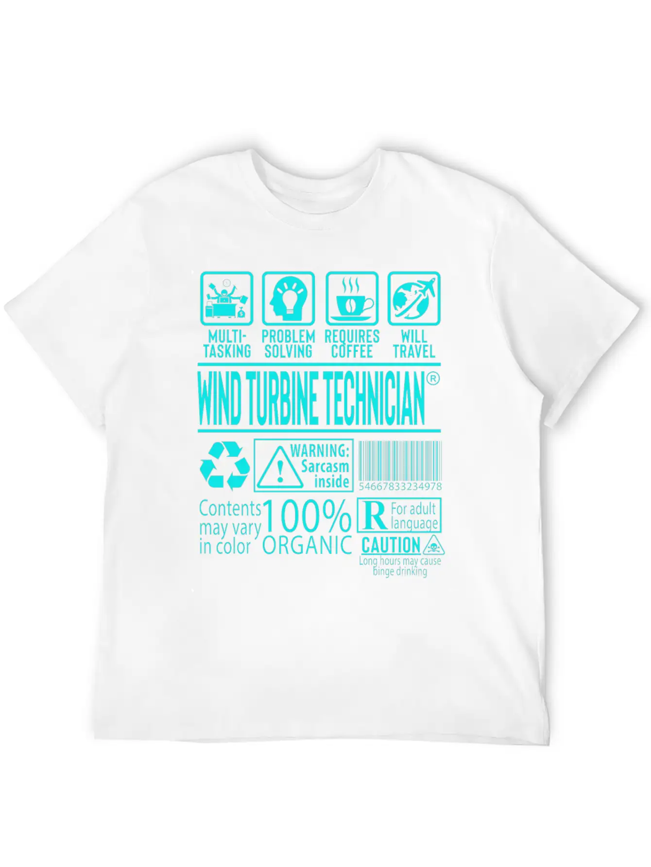 Wind Turbine Technician Gift Unisex Casual T-Shirt – Clean Design For Daily Comfort