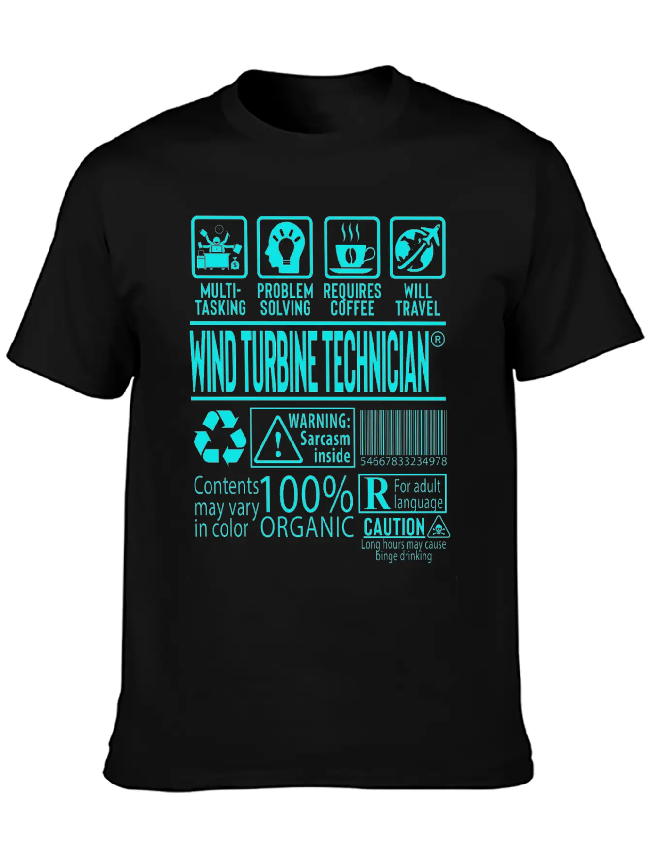 Wind Turbine Technician Gift Unisex Casual T-Shirt – Clean Design For Daily Comfort