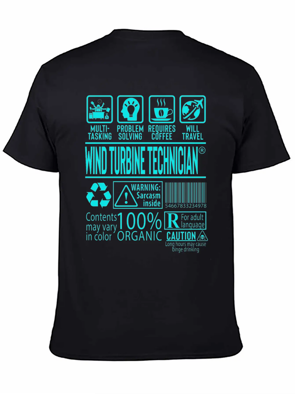 Wind Turbine Technician Gift Unisex Casual T-Shirt – Clean Design For Daily Comfort