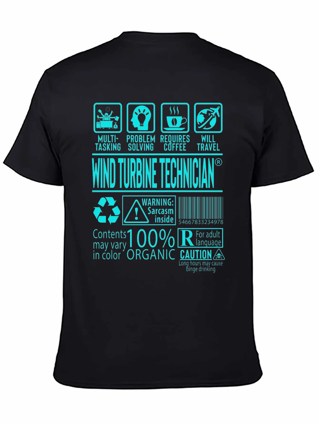 Wind Turbine Technician Gift Unisex Casual T-Shirt – Clean Design For Daily Comfort