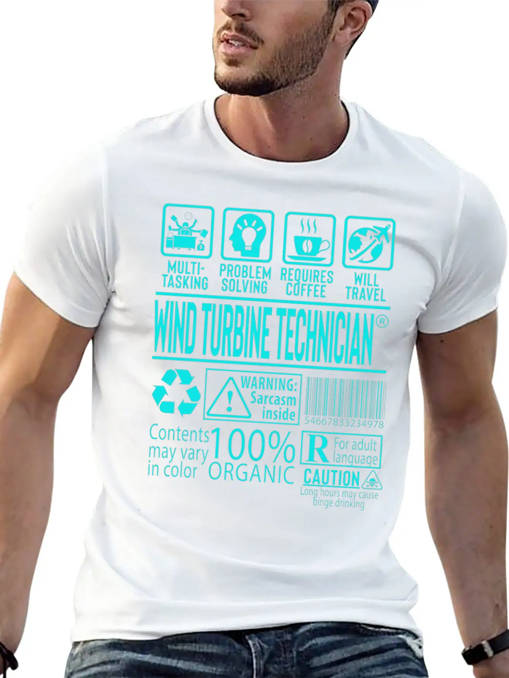 Wind Turbine Technician Gift Unisex Casual T-Shirt – Clean Design For Daily Comfort