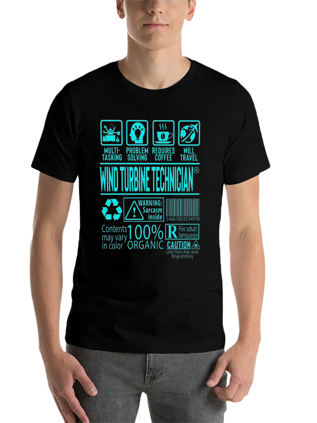 Wind Turbine Technician Gift Unisex Casual T-Shirt – Clean Design For Daily Comfort