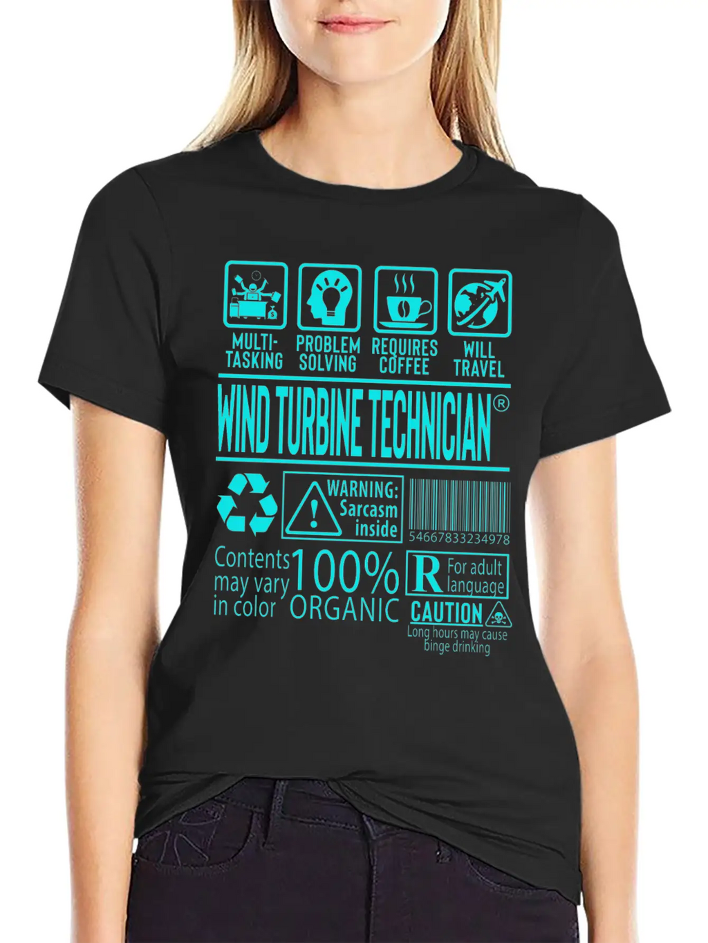 Wind Turbine Technician Gift Unisex Casual T-Shirt – Clean Design For Daily Comfort