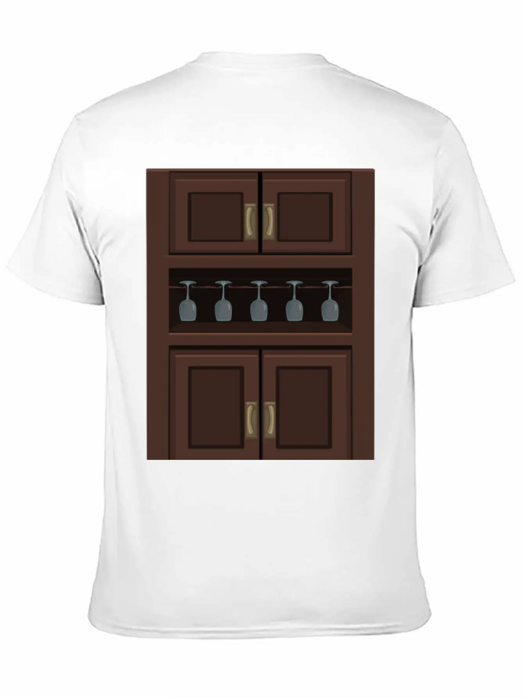 Wine Cabinet From Glitch Unisex Short Sleeve Soft Cotton T-Shirt – Casual Everyday Wear
