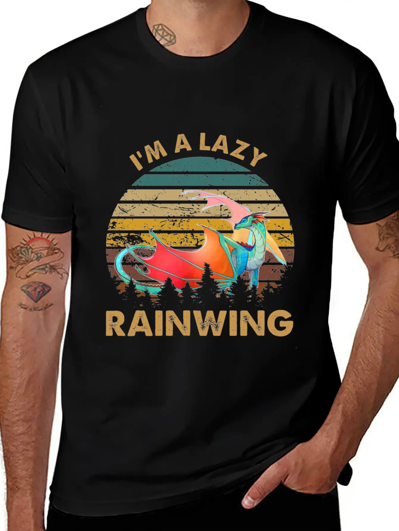 Wings Of Fire I Am Lazy Rainwing Unisex Casual T-Shirt – Clean Design For Daily Comfort