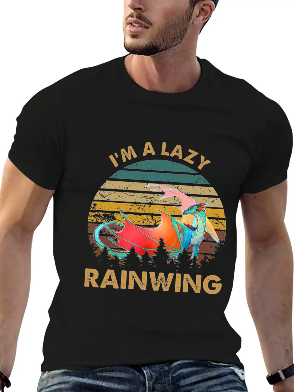 Wings Of Fire I Am Lazy Rainwing Unisex Casual T-Shirt – Clean Design For Daily Comfort