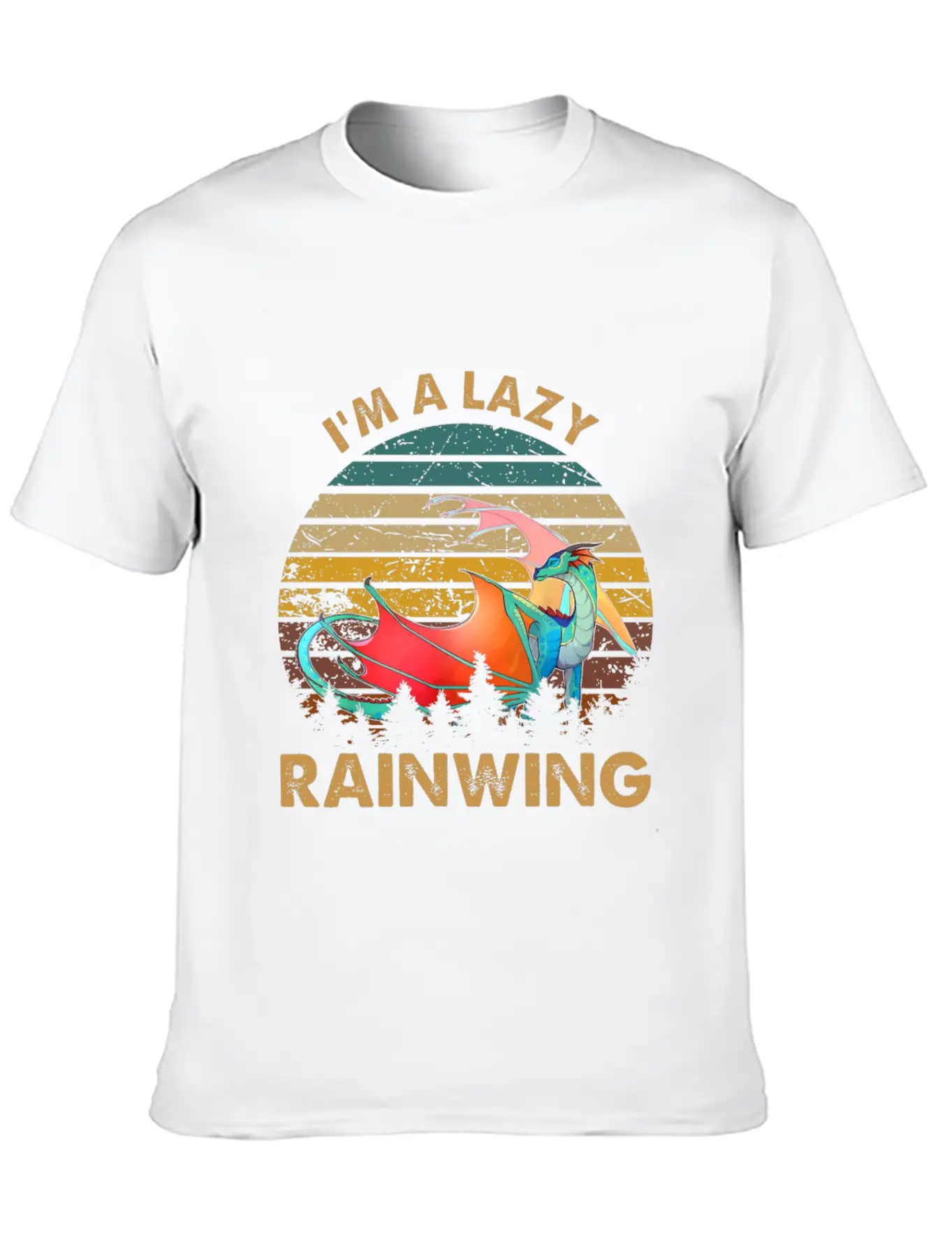 Wings Of Fire I Am Lazy Rainwing Unisex Casual T-Shirt – Clean Design For Daily Comfort
