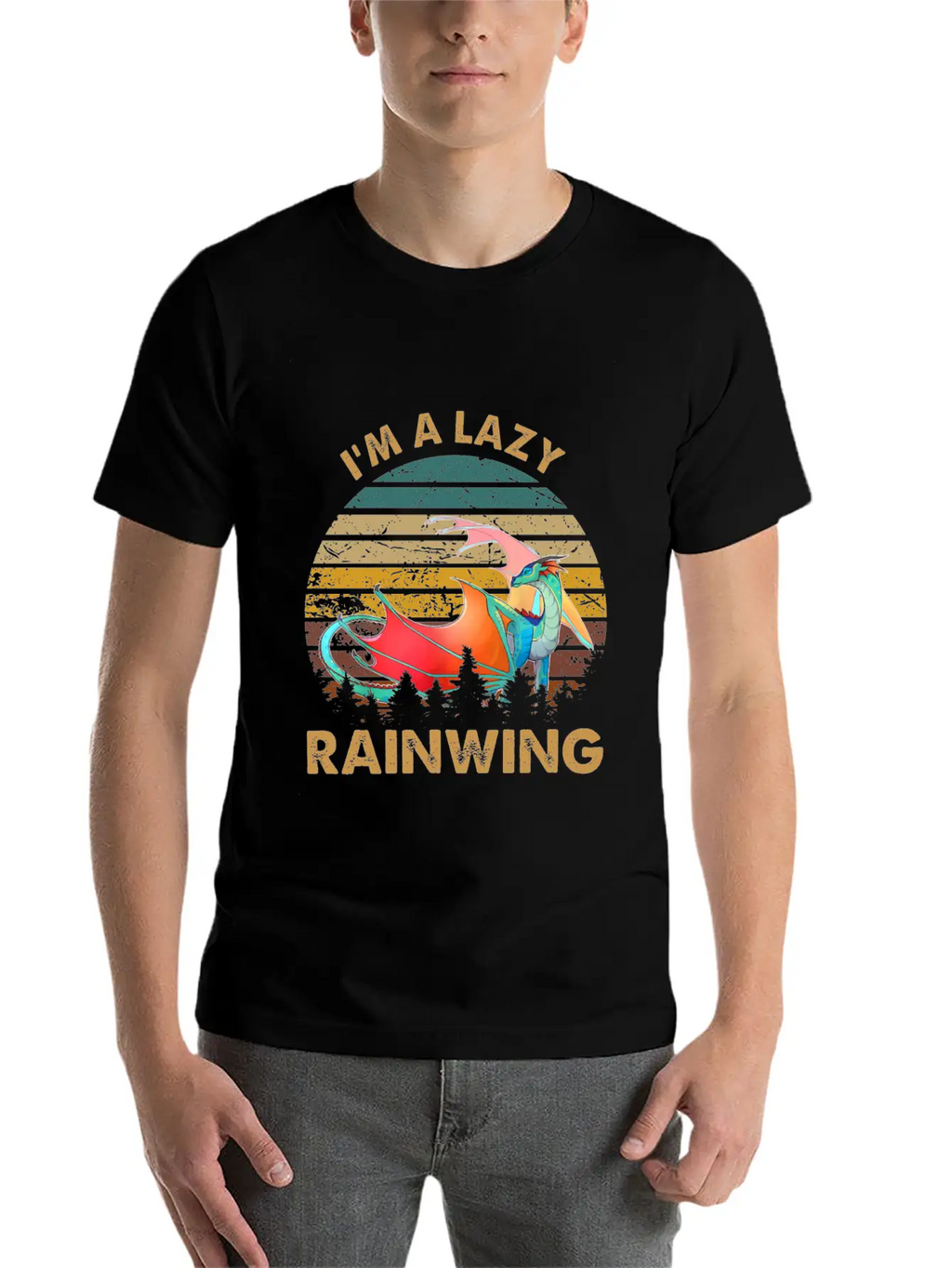 Wings Of Fire I Am Lazy Rainwing Unisex Casual T-Shirt – Clean Design For Daily Comfort