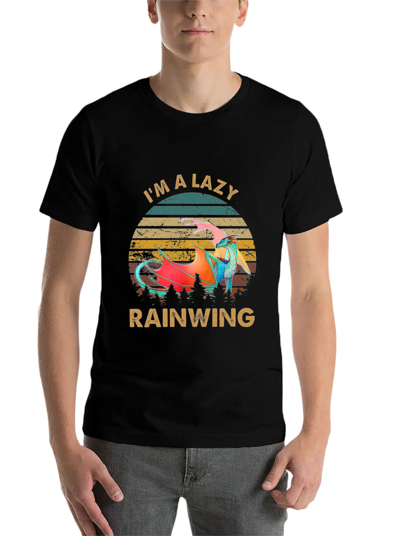 Wings Of Fire I Am Lazy Rainwing Unisex Casual T-Shirt – Clean Design For Daily Comfort