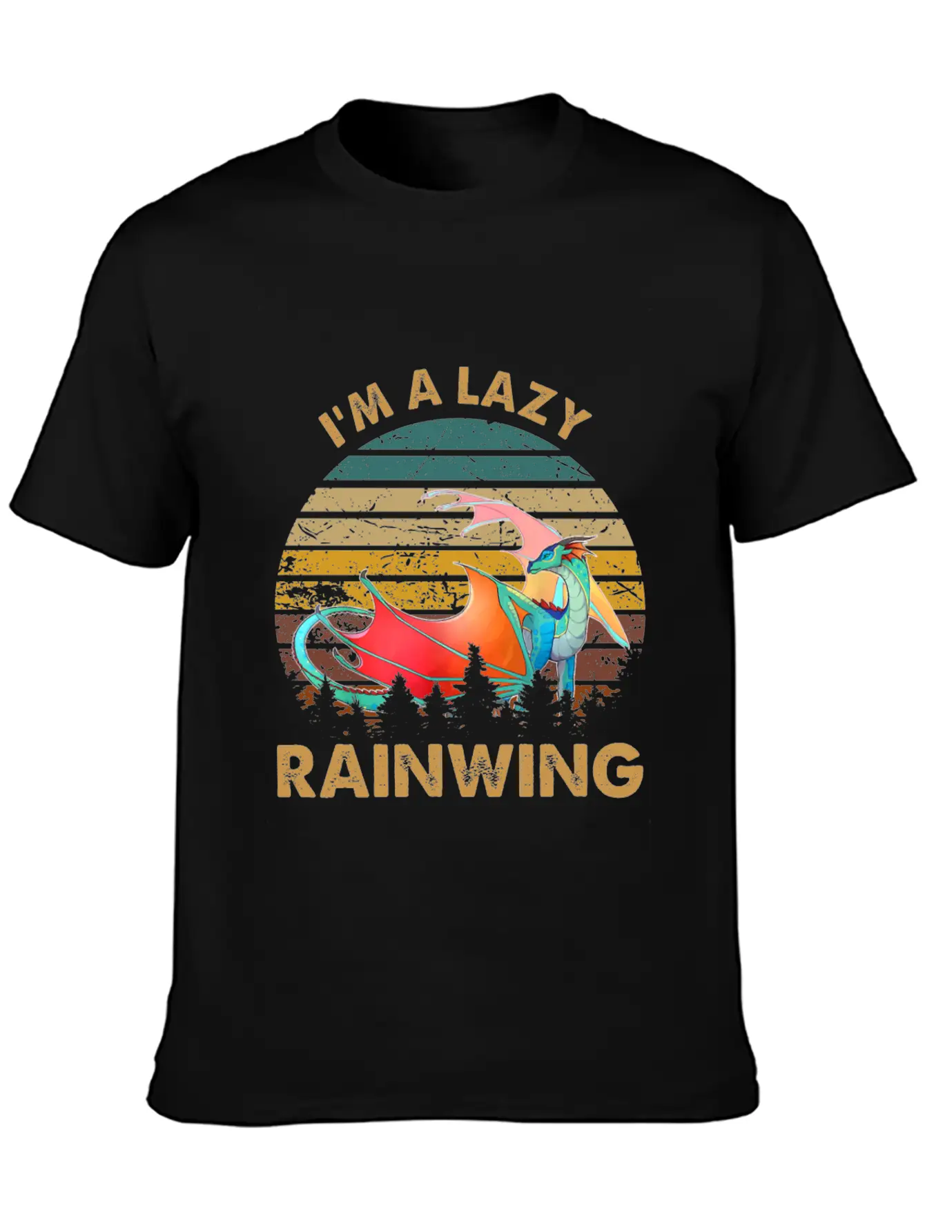 Wings Of Fire I Am Lazy Rainwing Unisex Casual T-Shirt – Clean Design For Daily Comfort