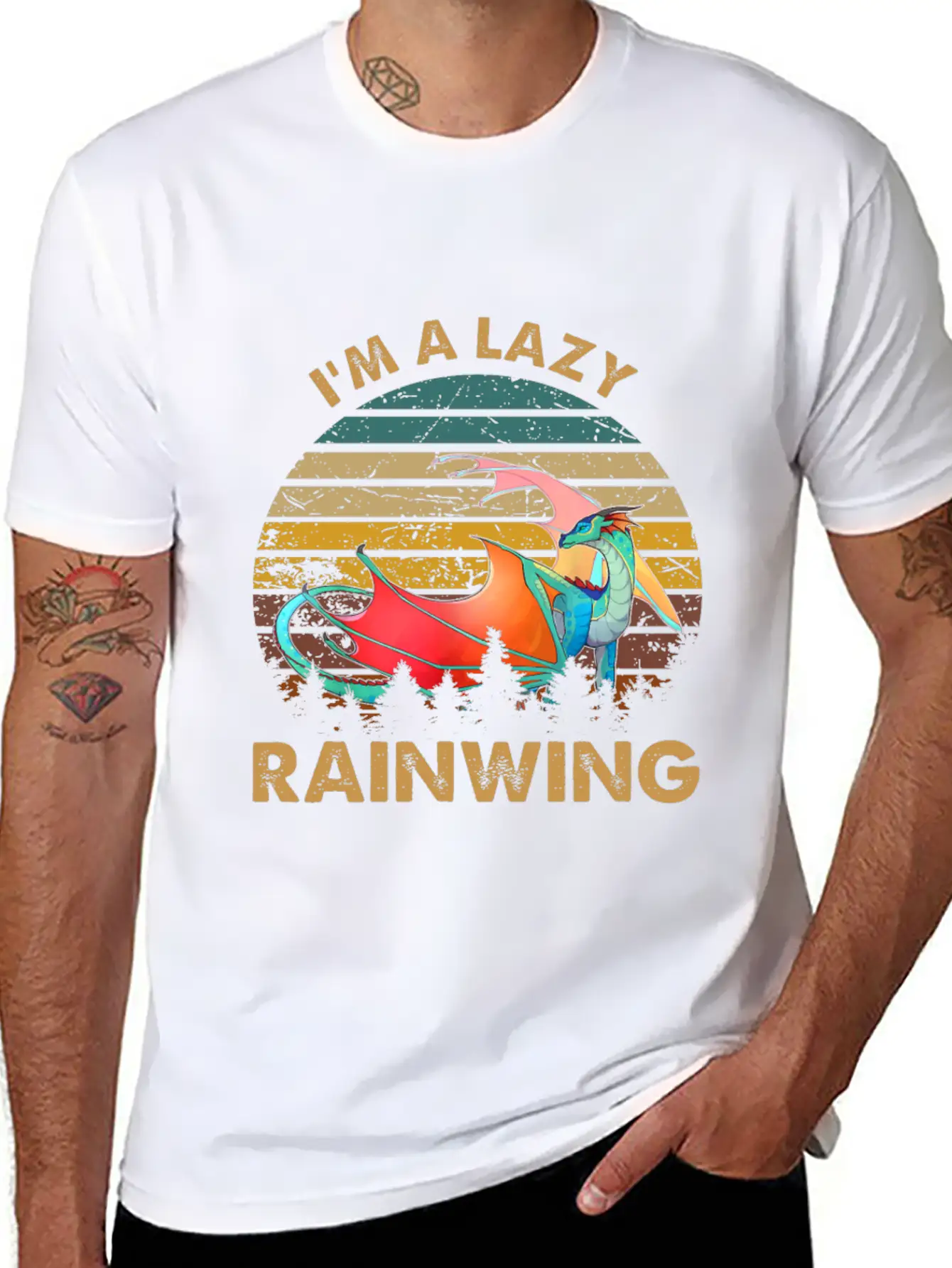 Wings Of Fire I Am Lazy Rainwing Unisex Casual T-Shirt – Clean Design For Daily Comfort