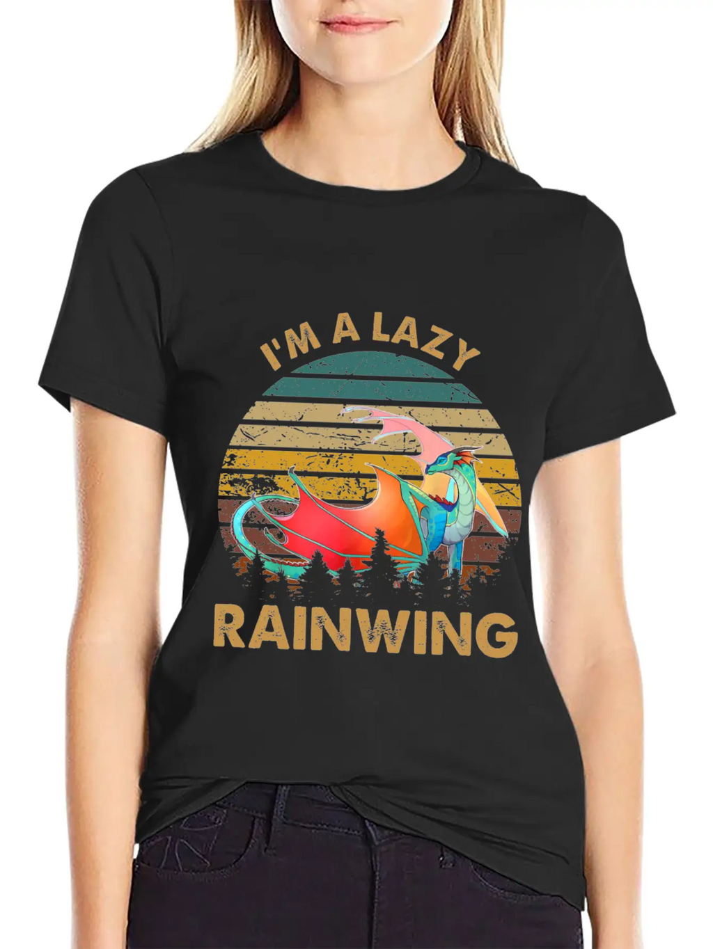 Wings Of Fire I Am Lazy Rainwing Unisex Casual T-Shirt – Clean Design For Daily Comfort