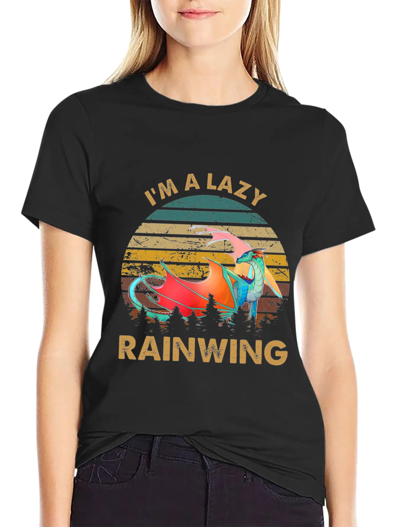 Wings Of Fire I Am Lazy Rainwing Unisex Casual T-Shirt – Clean Design For Daily Comfort