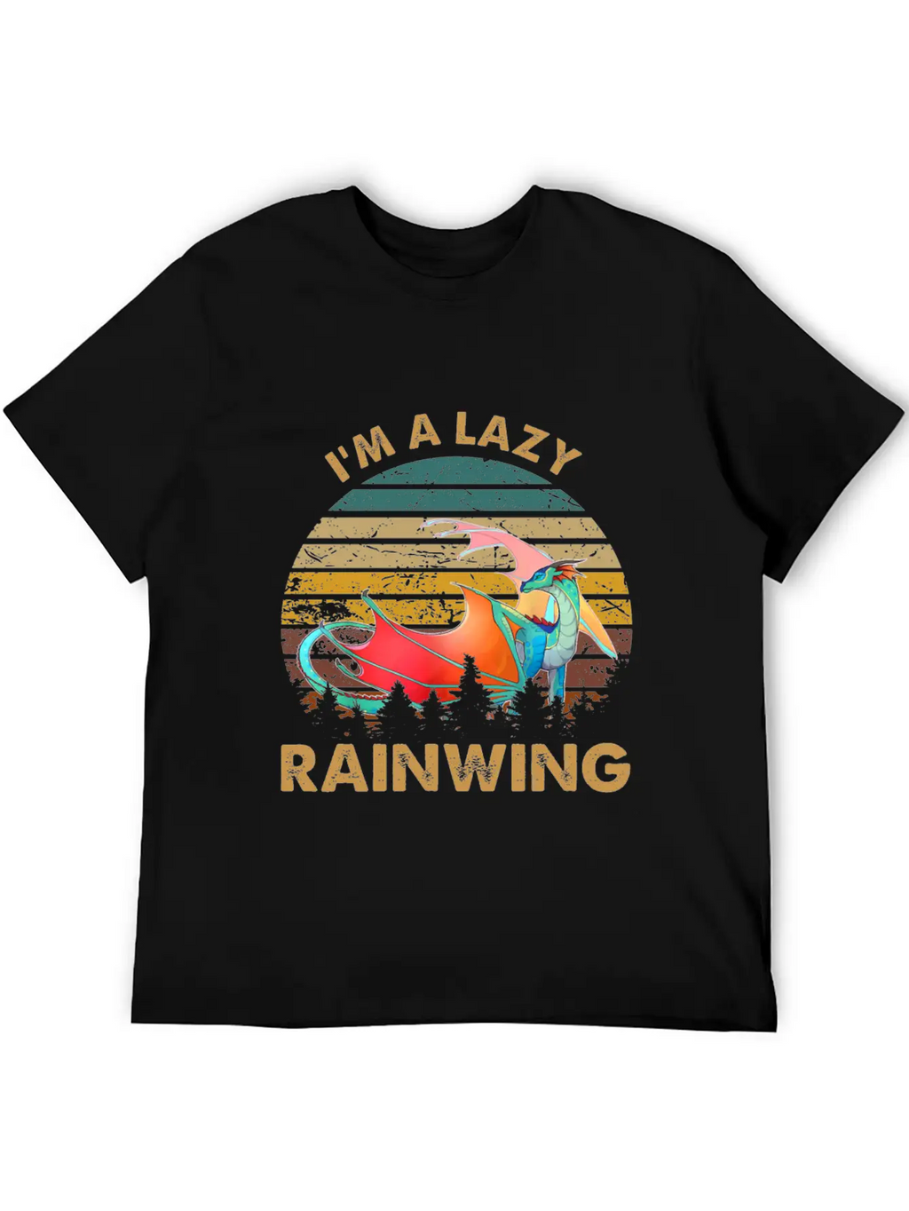 Wings Of Fire I Am Lazy Rainwing Unisex Casual T-Shirt – Clean Design For Daily Comfort
